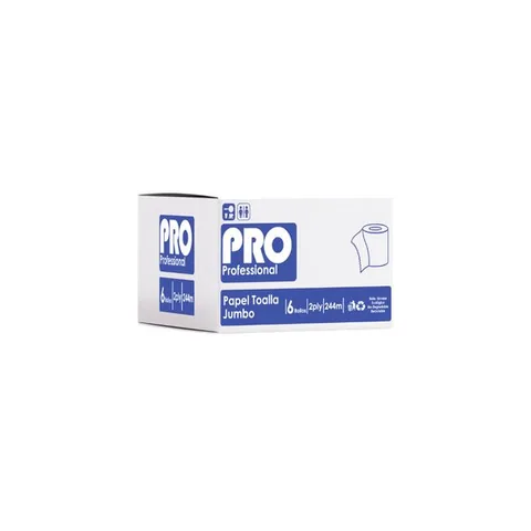 Papel Toalla Pro 2ply 6/100mts