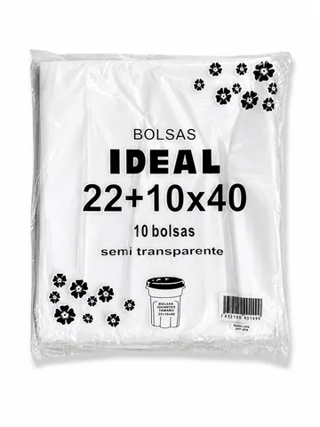 Bolsa Transparente 22+10×40