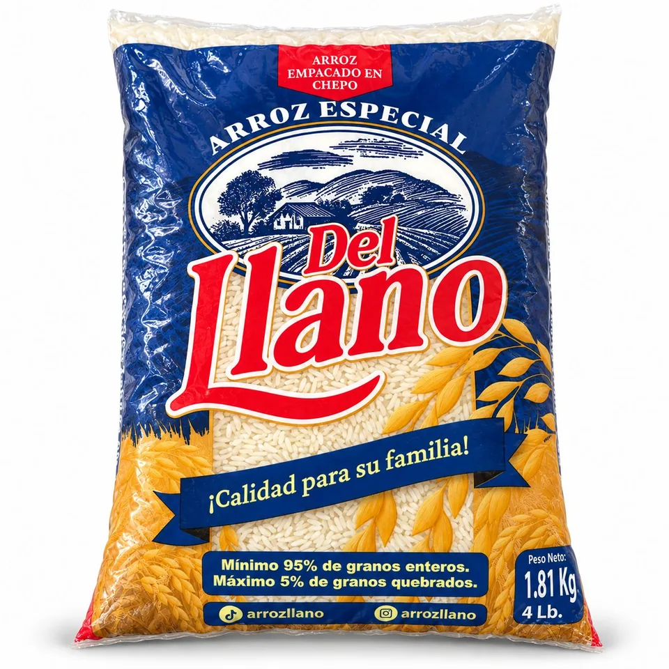 Arroz llano 40 LB — imagen del empaque