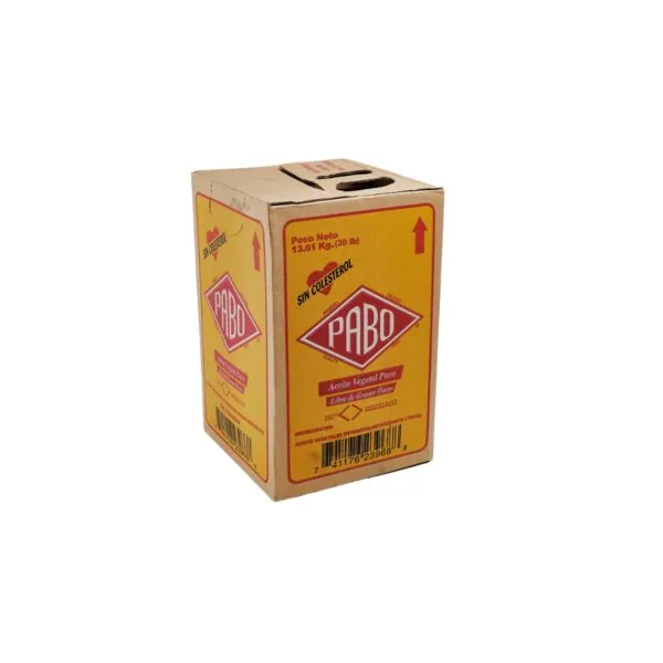 Aceite Vegetal Pabo 30lb — empaque de catálogo